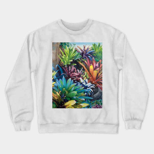 Bromeliad Oasis 2 Crewneck Sweatshirt by artbyelly